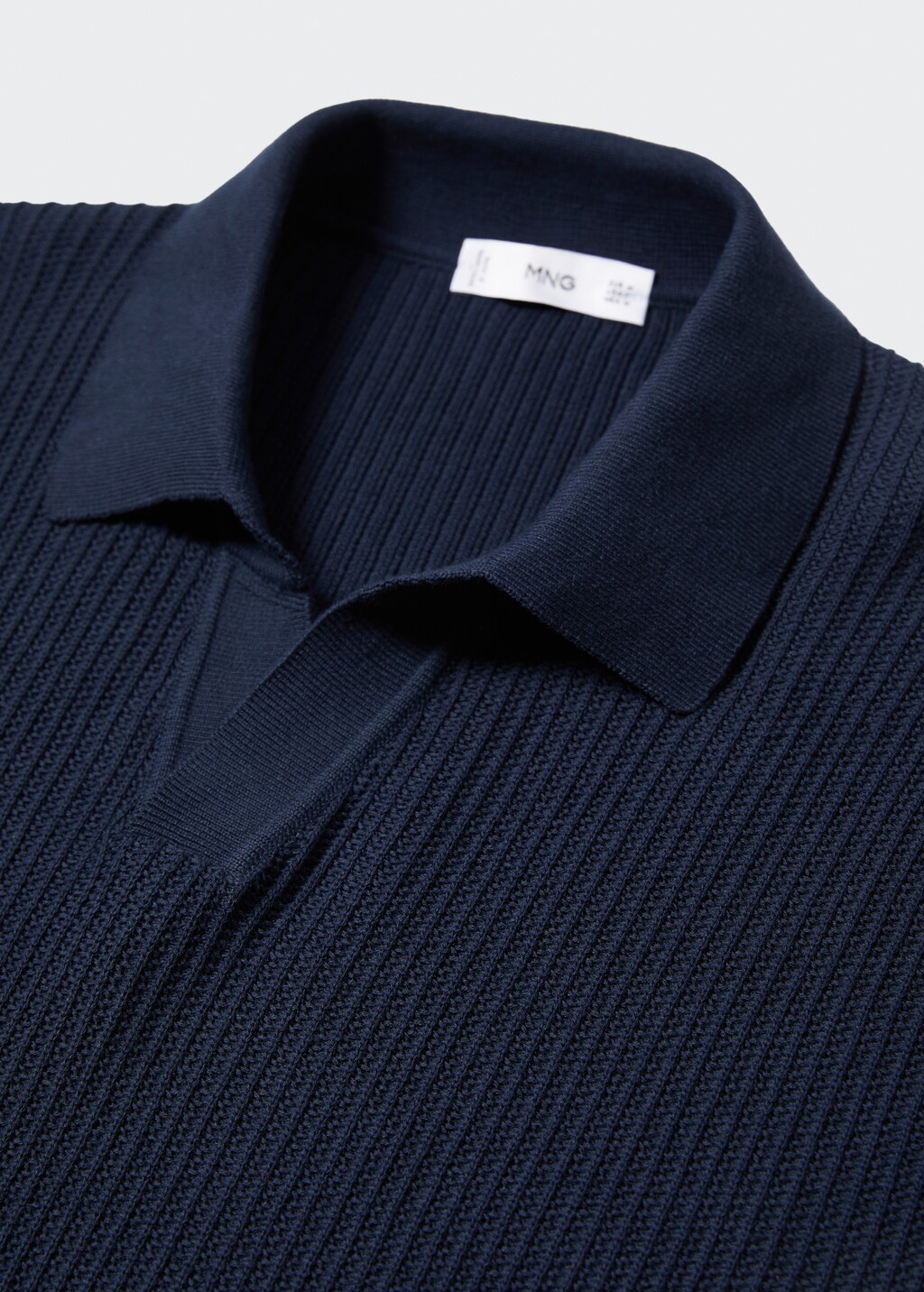 Ribbed cotton polo shirt - Details of the article 8