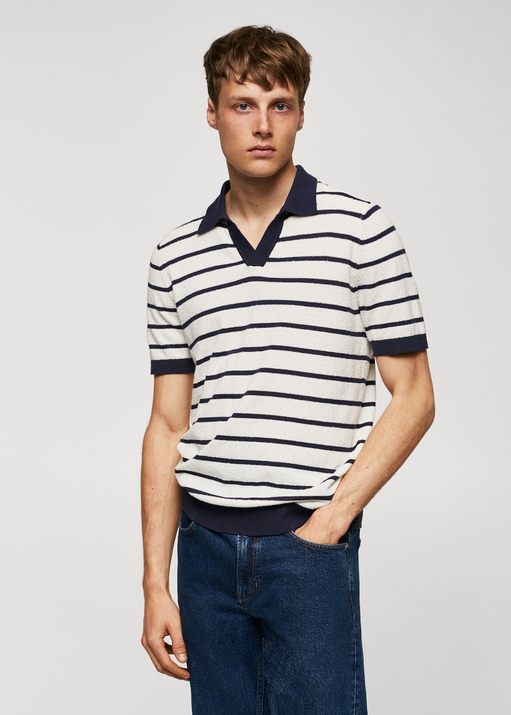 Striped polo shirt mens on sale