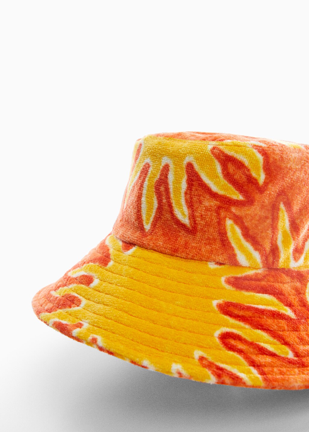 Printed terry cloth bucket hat - Medium plane