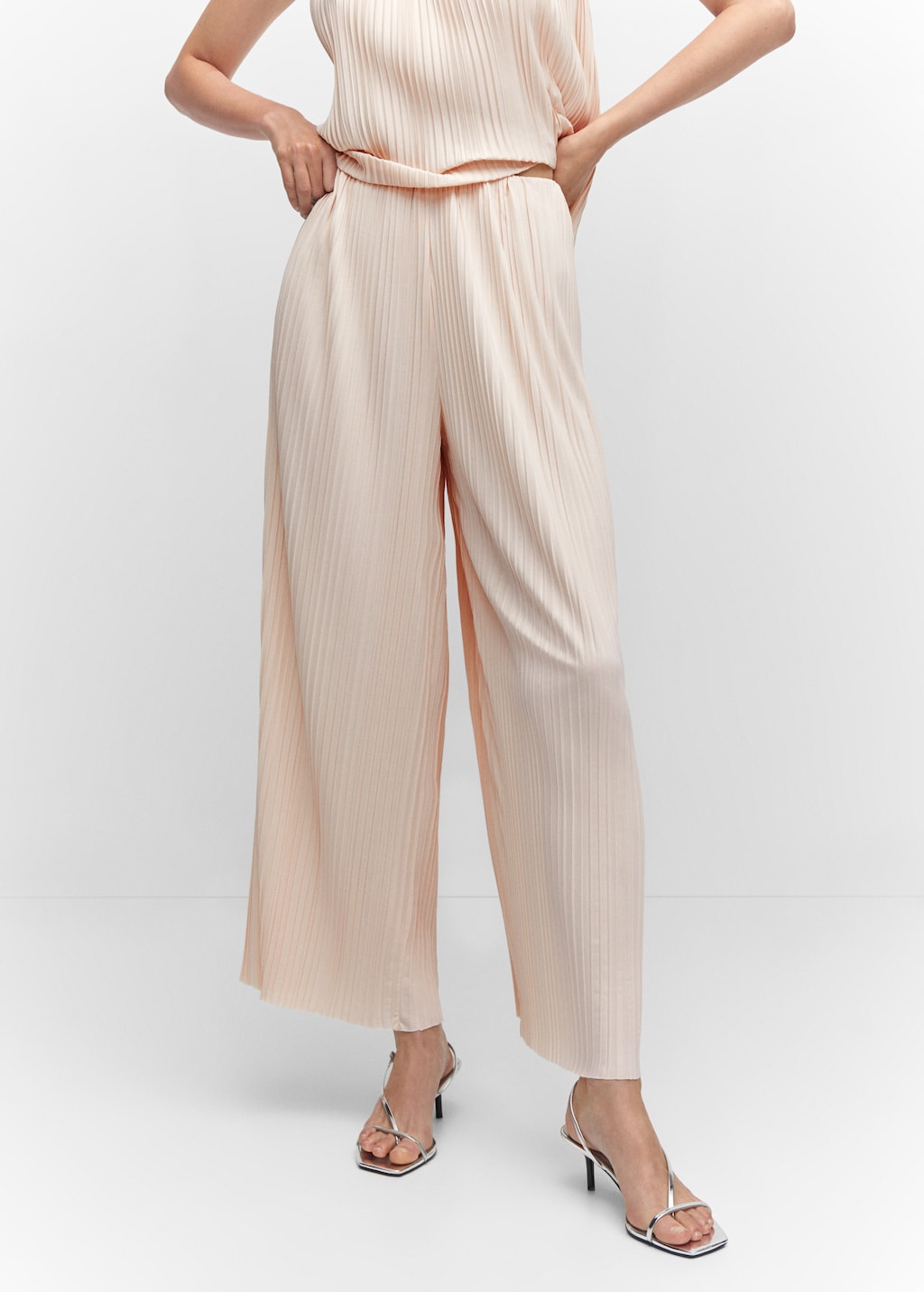 Pleated wideleg trousers - Medium plane