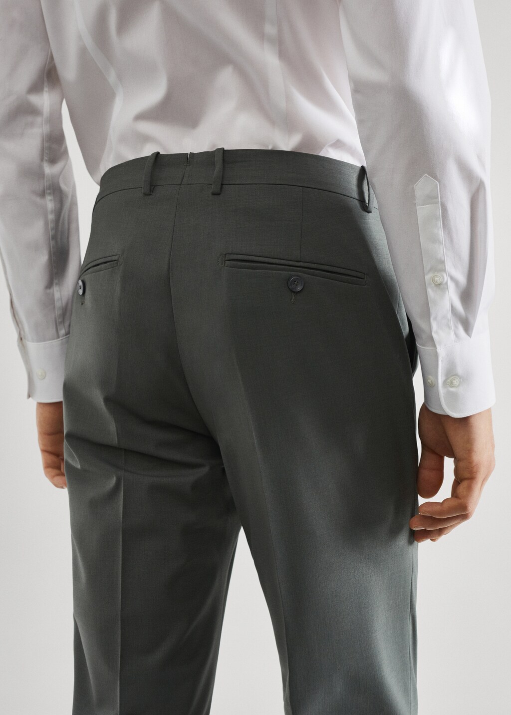 Pantalons vestit llana slim fit - Detall de l'article 6