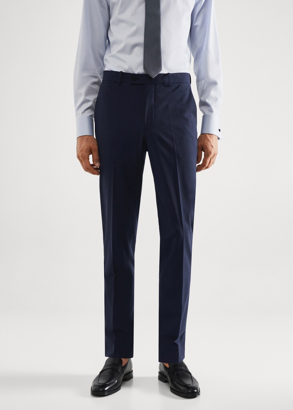 Wool slim-fit check suit trousers - Medium plane