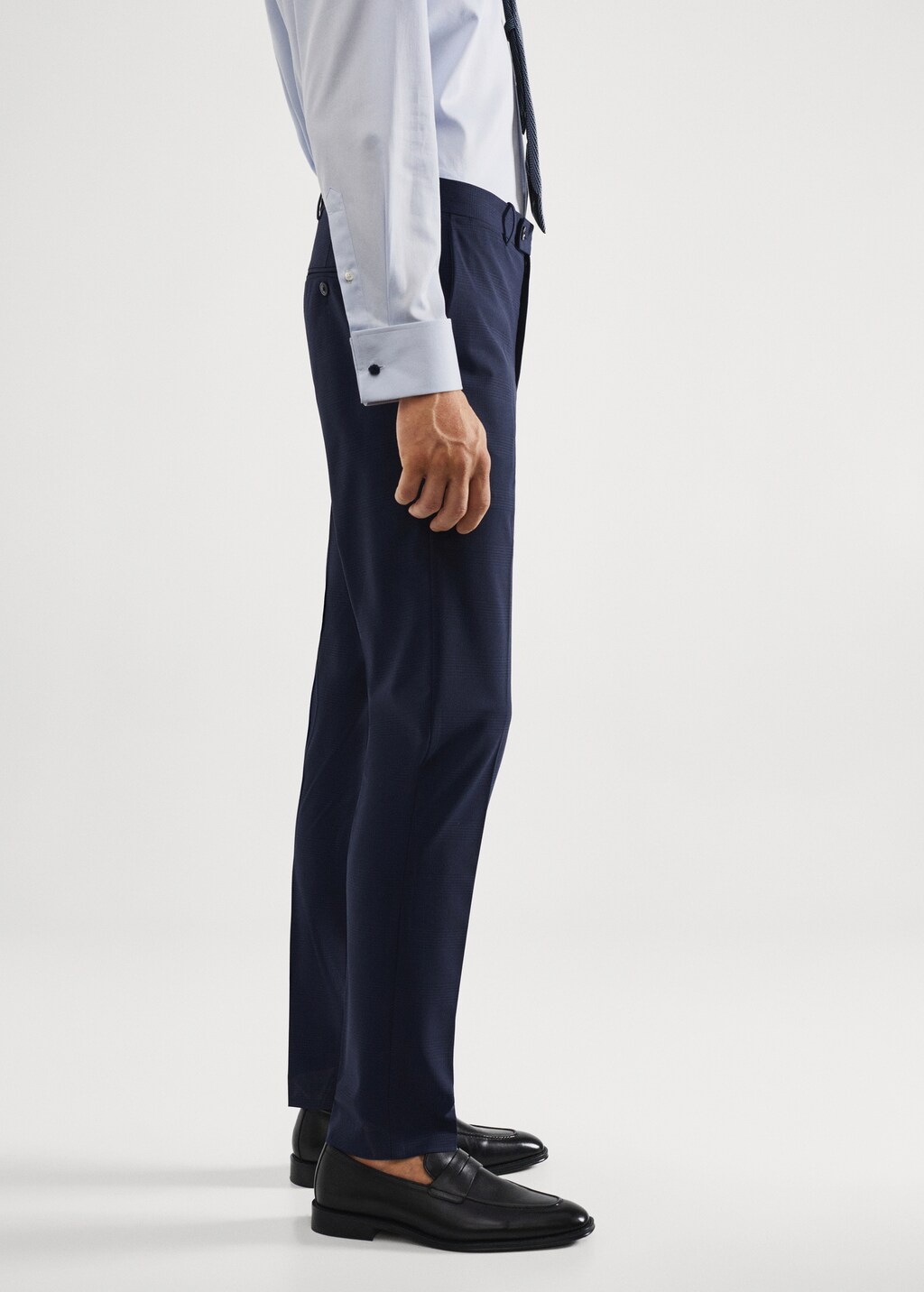 Wool slim-fit check suit trousers - Details of the article 2