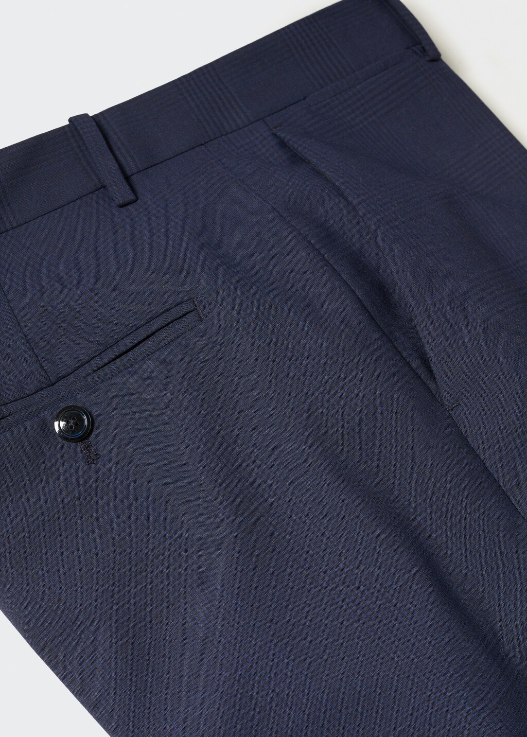 Wool slim-fit check suit trousers - Details of the article 8