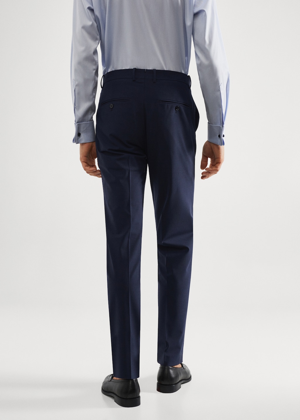 Pantalon costume laine slim fit carreaux - Verso de l’article