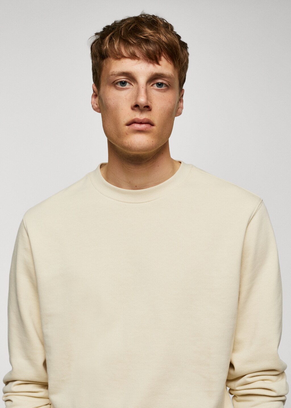 Basic-Sweatshirt mit 100 % Baumwolle - Detail des Artikels 1