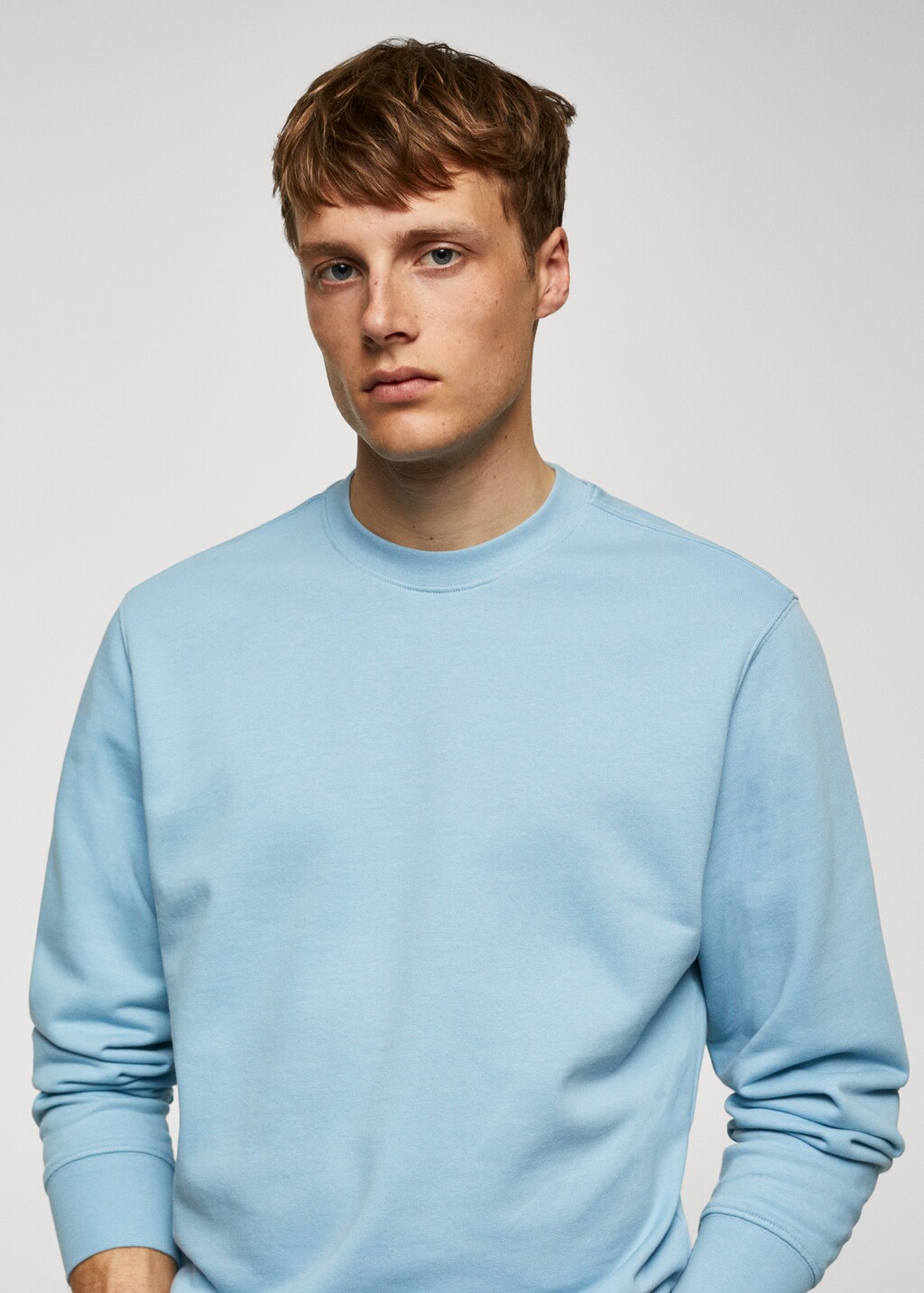 Basic-Sweatshirt mit 100 % Baumwolle - Detail des Artikels 1