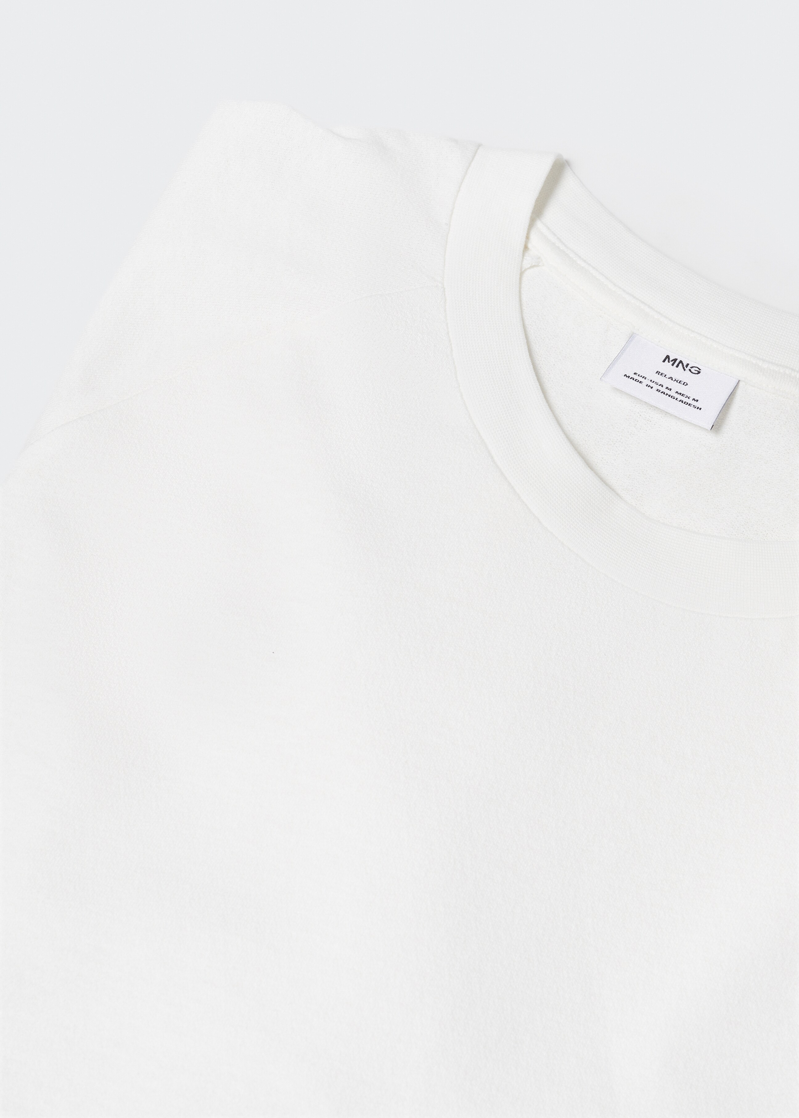 Textured cotton-linen t-shirt - Details of the article 8