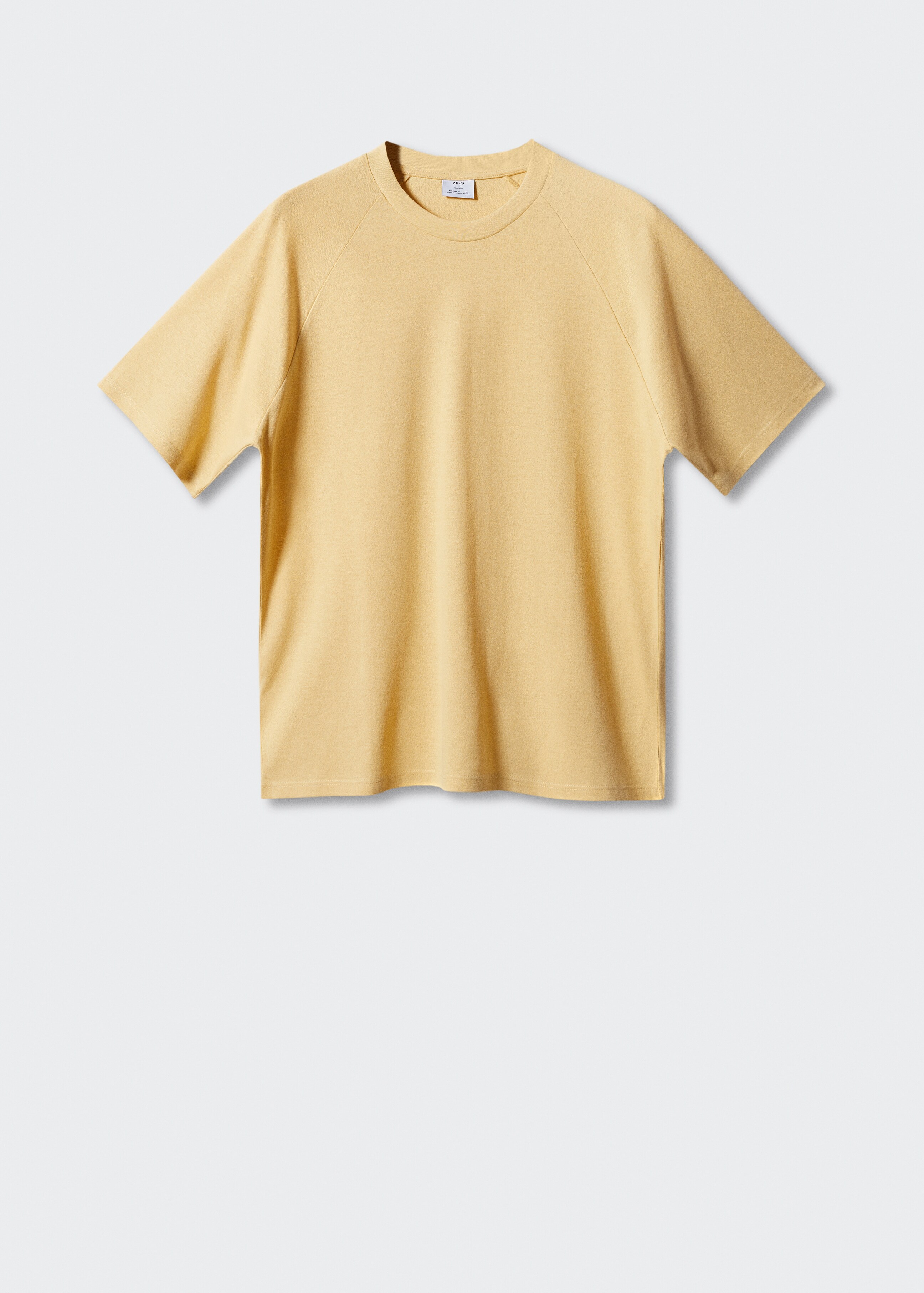 Textured cotton-linen t-shirt - Article without model