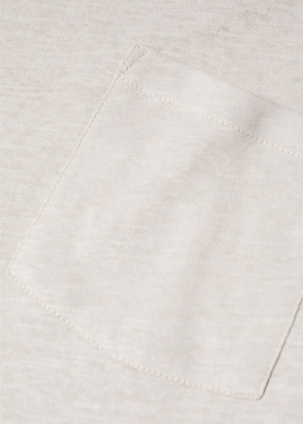 Cotton-linen pocket t-shirt - Details of the article 8