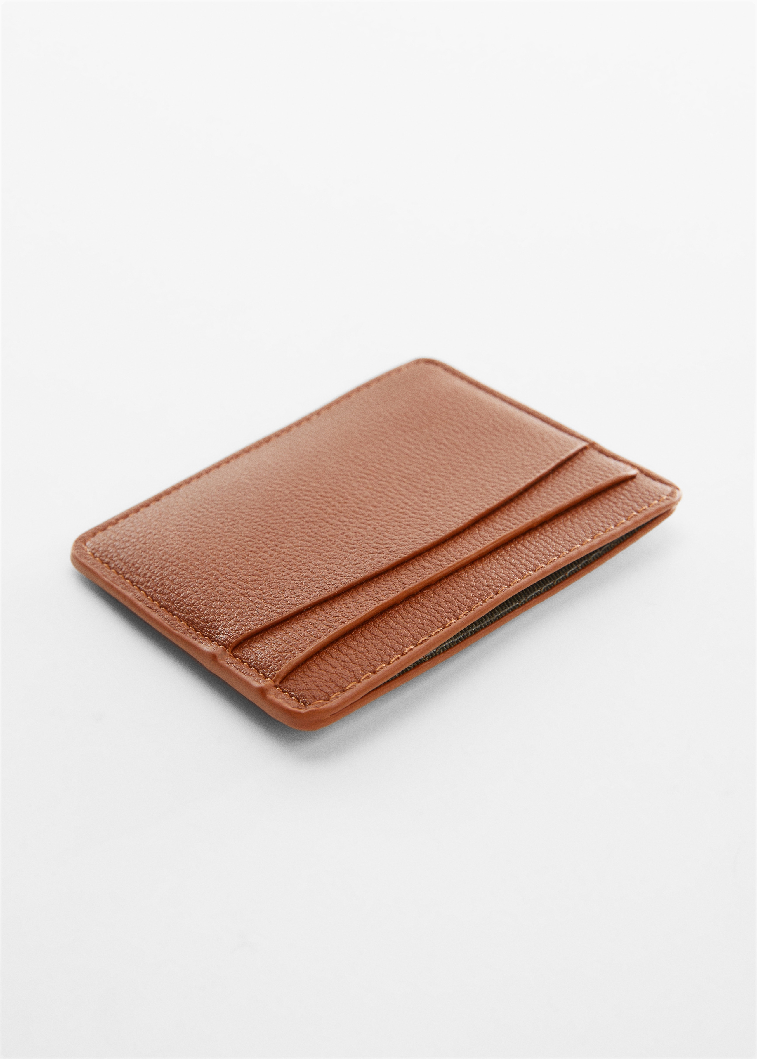 Anti-contactless leather-effect card holder - Medium plane