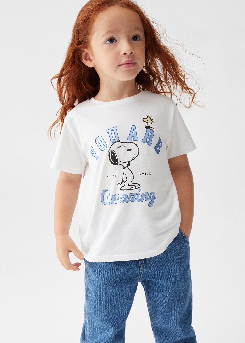 Bedrukt Snoopy T-shirt - Middenvlak