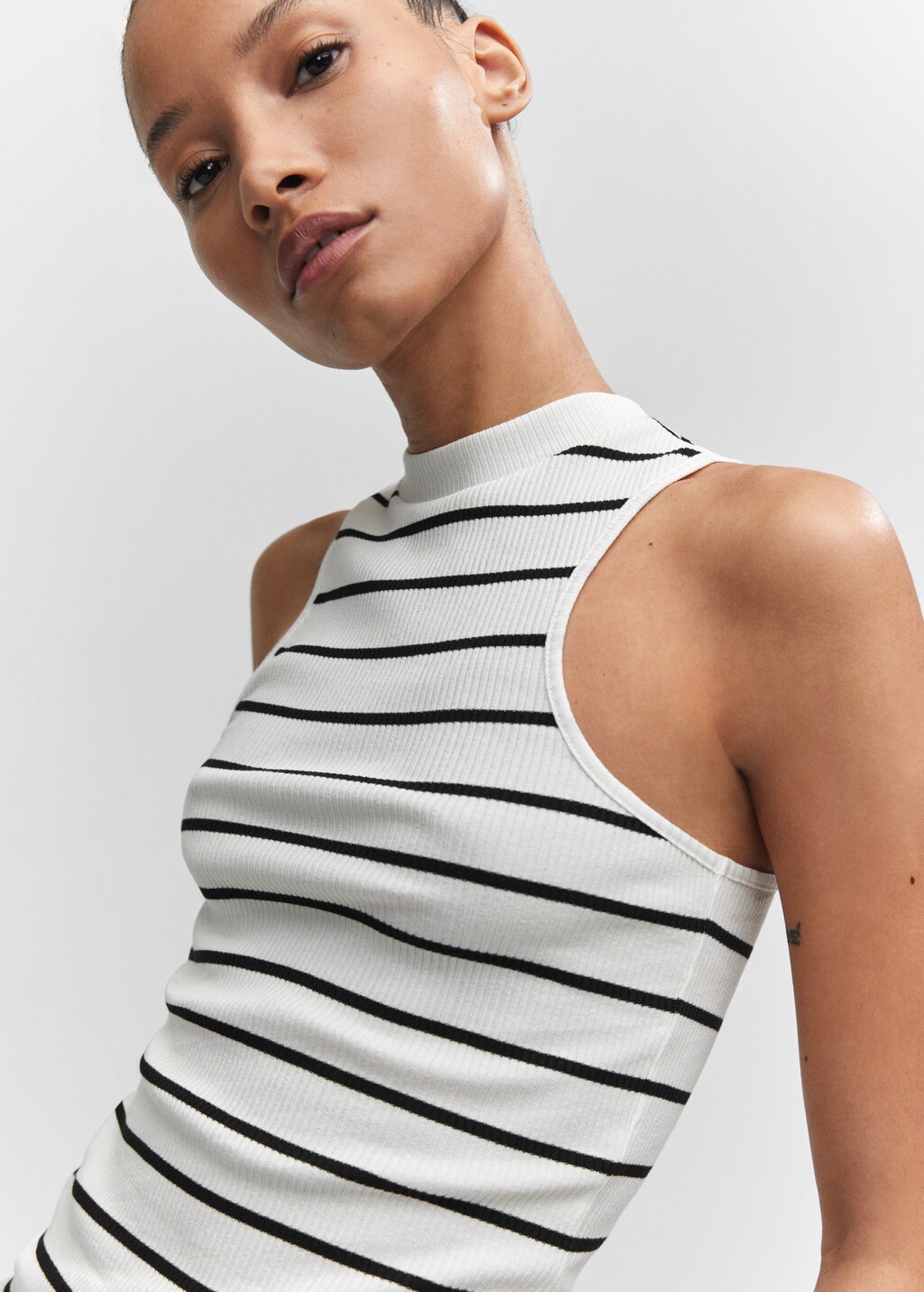 Perkins collar striped top - Details of the article 1