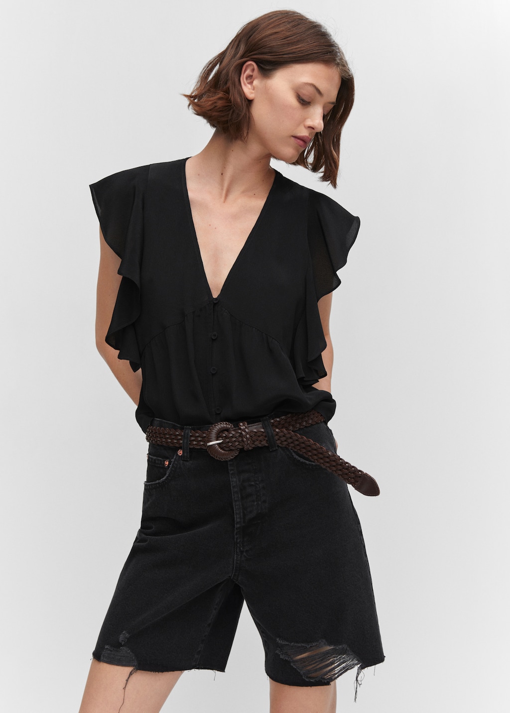 Ruffled blouse - Medium plane