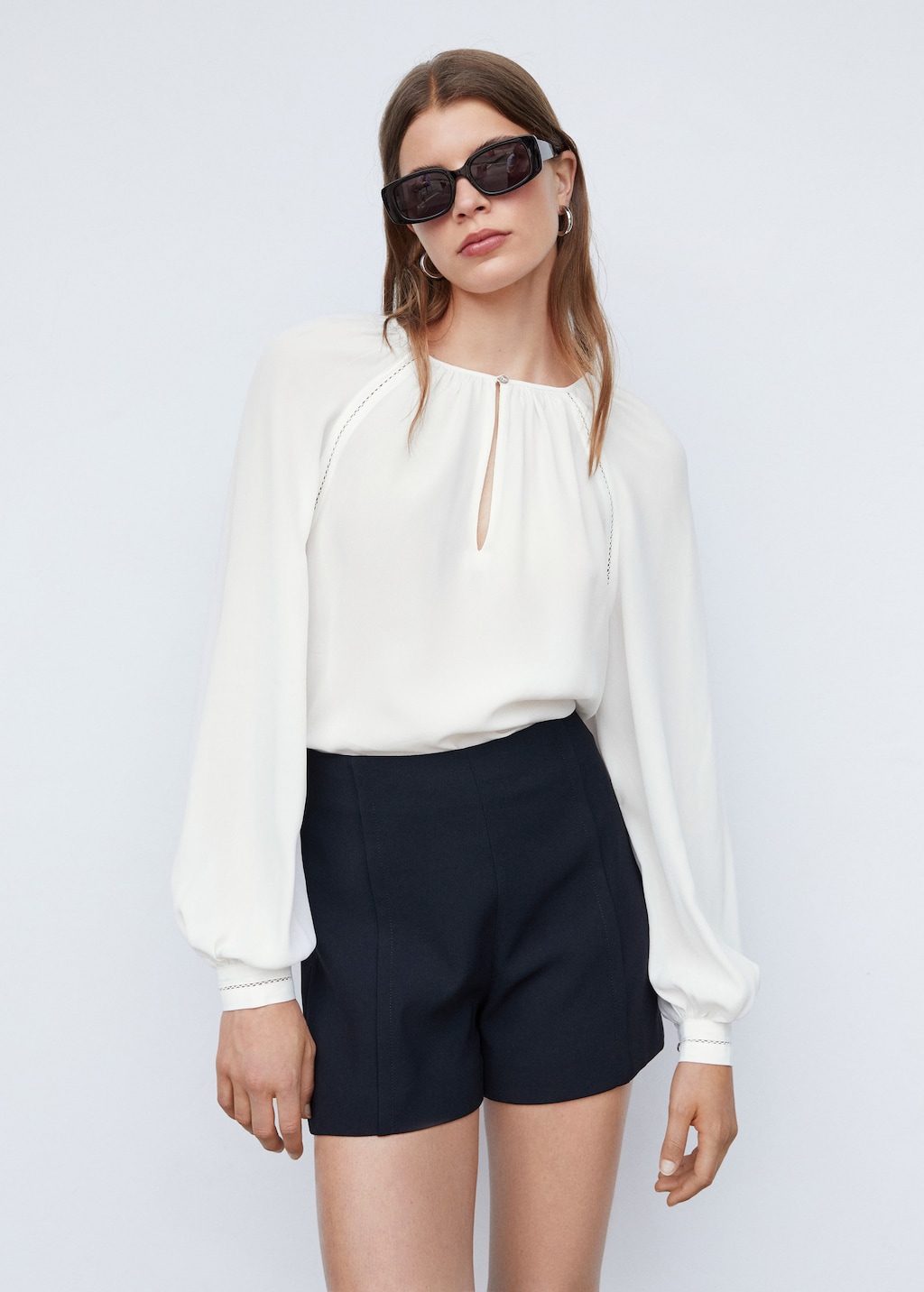 Blouse met raglanmouw - Middenvlak