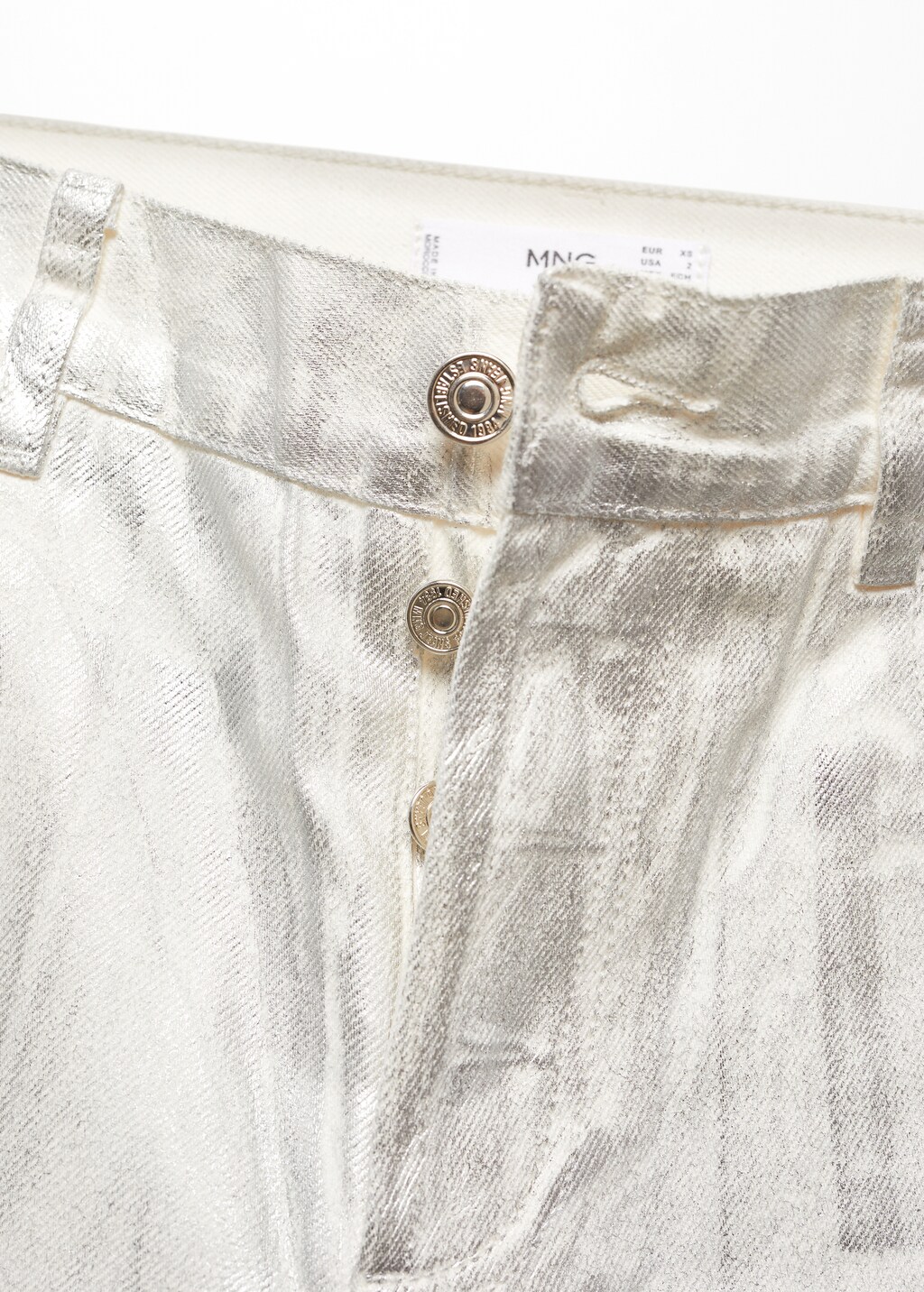 Metallic straigth-fit jeans - Detail van het artikel 8