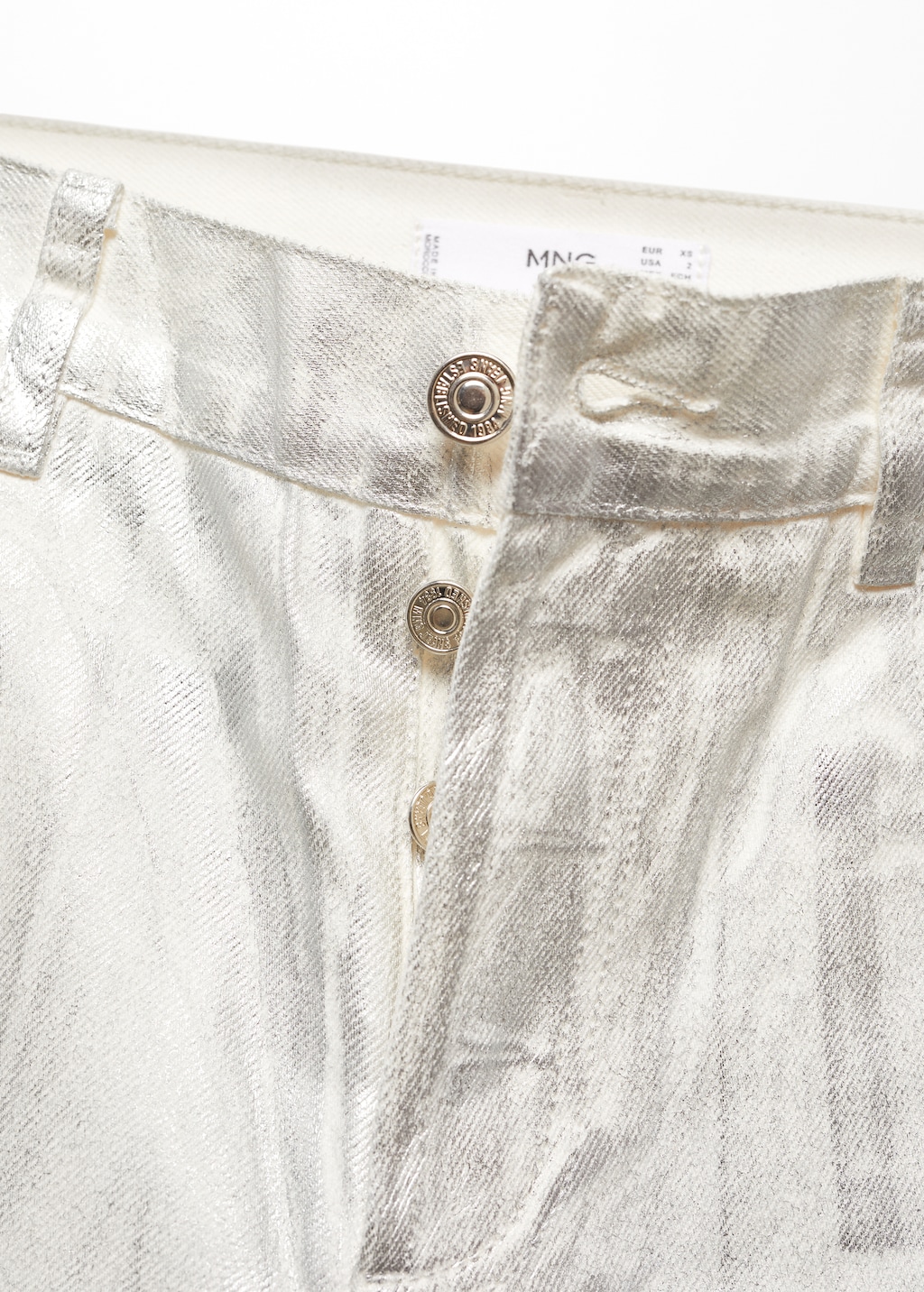 Metallic straight-leg jeans - Details of the article 8