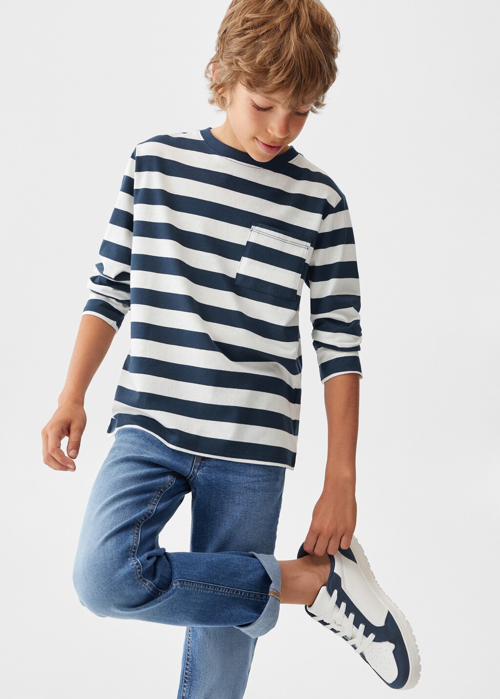 Striped long sleeves t-shirt - Medium plane