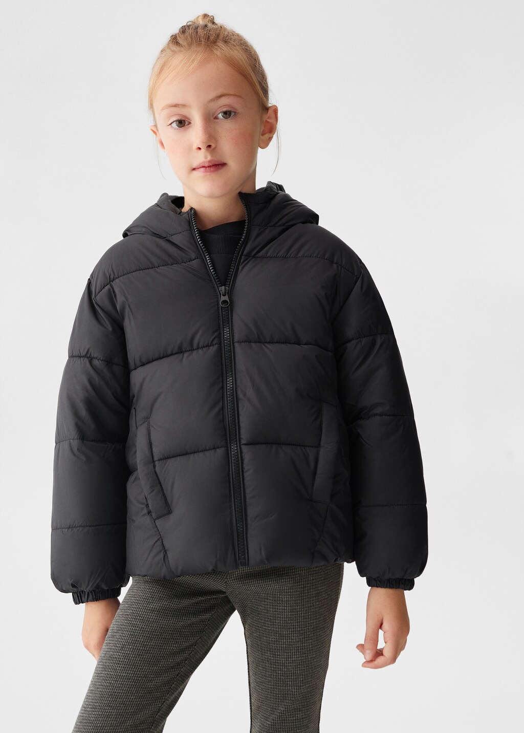 Hood quilted coat - Medium plane