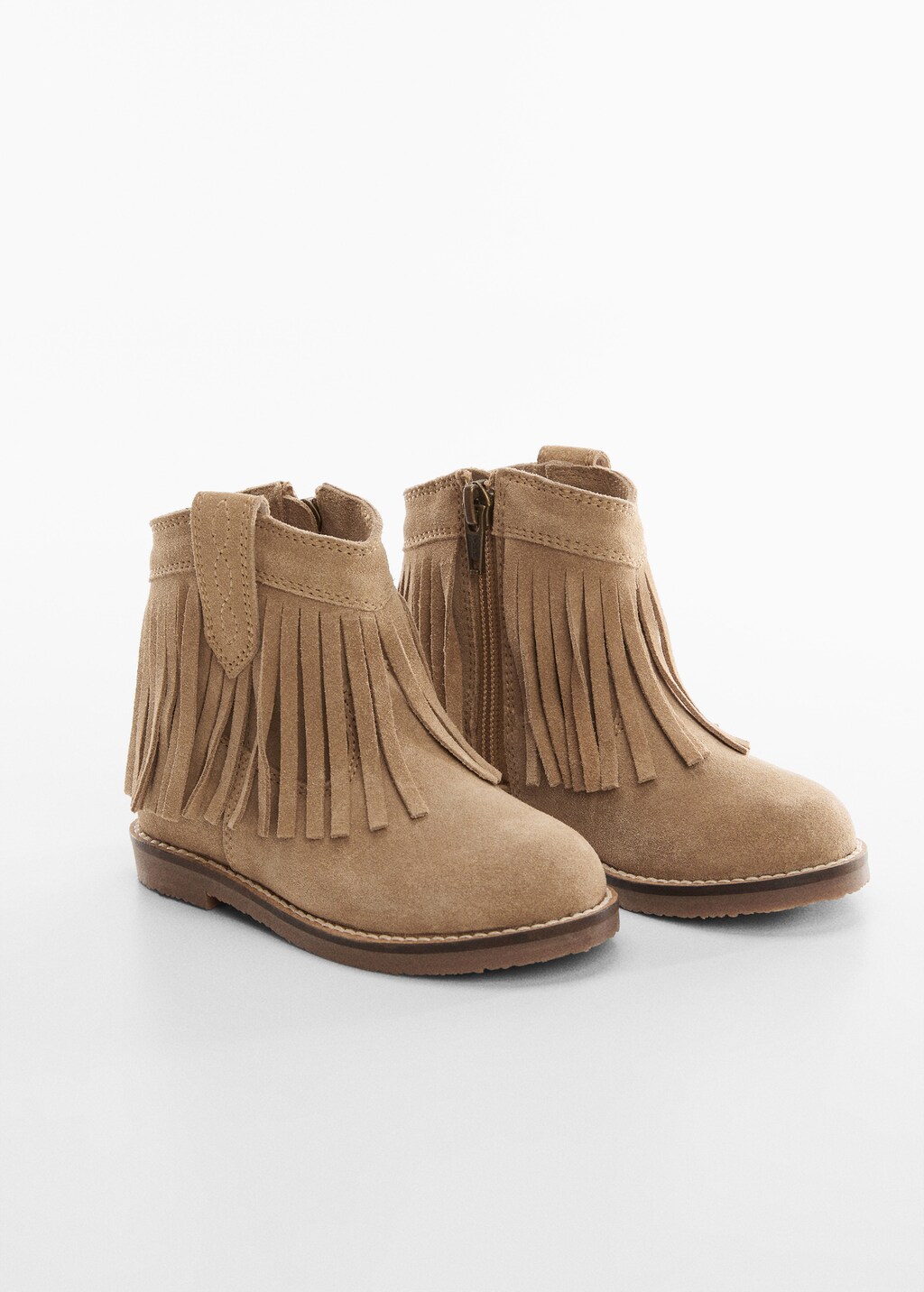 Fringed leather boots - Medium plane