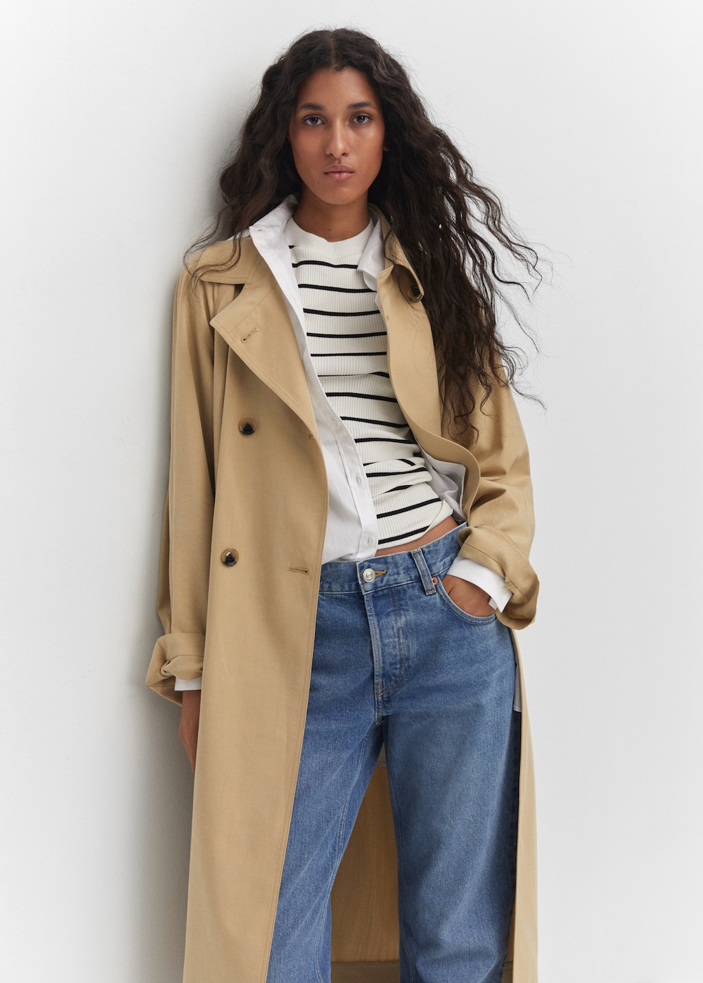 Fluid tencel trench coat - Details of the article 2