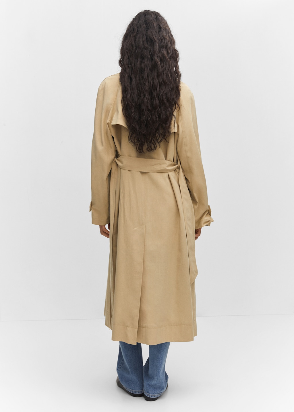 Fluid tencel trench coat - Reverse of the article