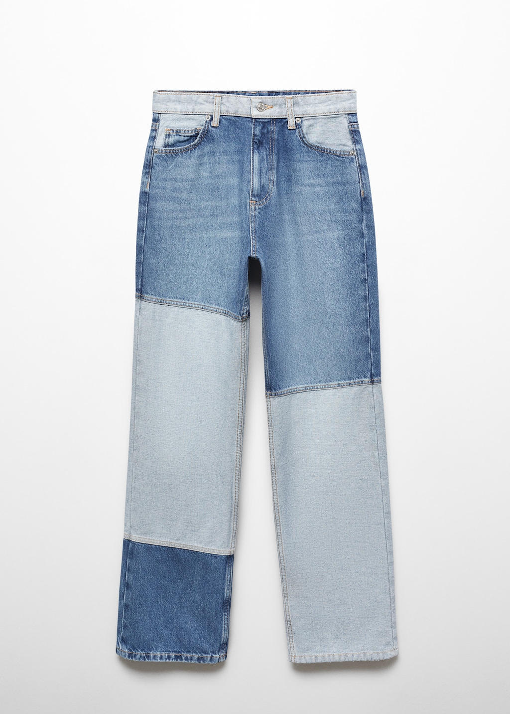 Patchwork wideleg jeans - Artikel zonder model