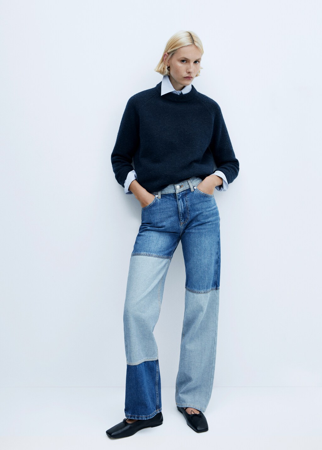 Wideleg patchwork jeans - Details of the article 2