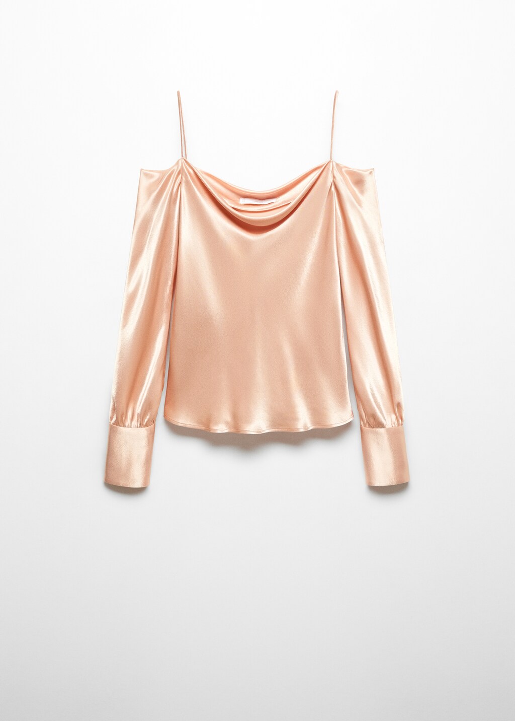 Satin blouse with draped neck  - Article without model