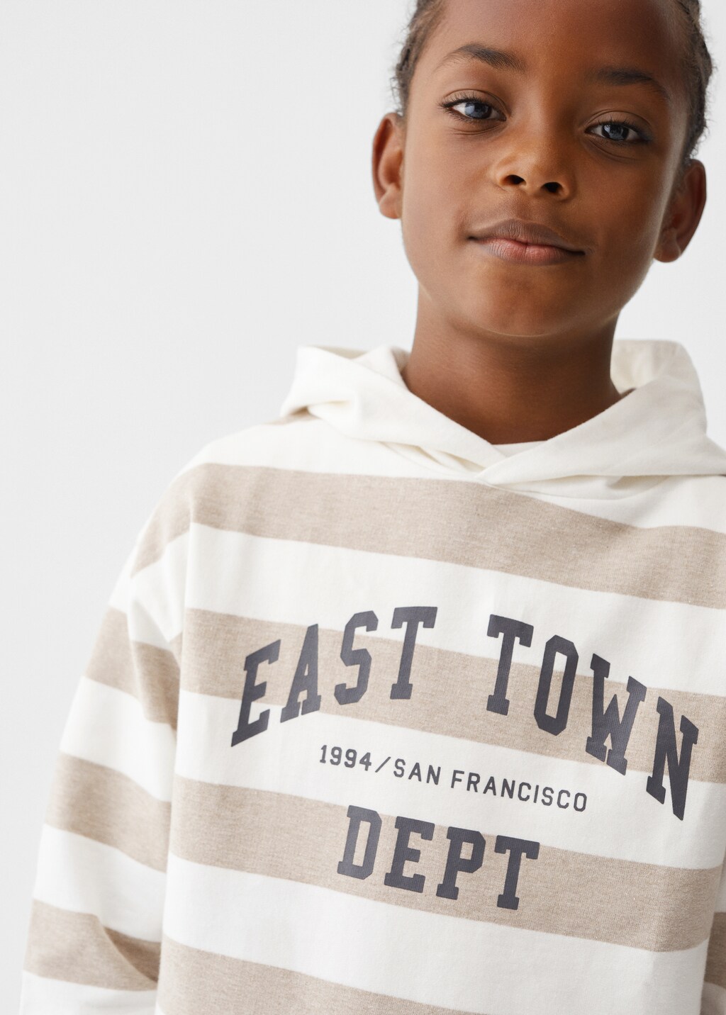 Striped cotton-blend sweatshirt - Details of the article 1