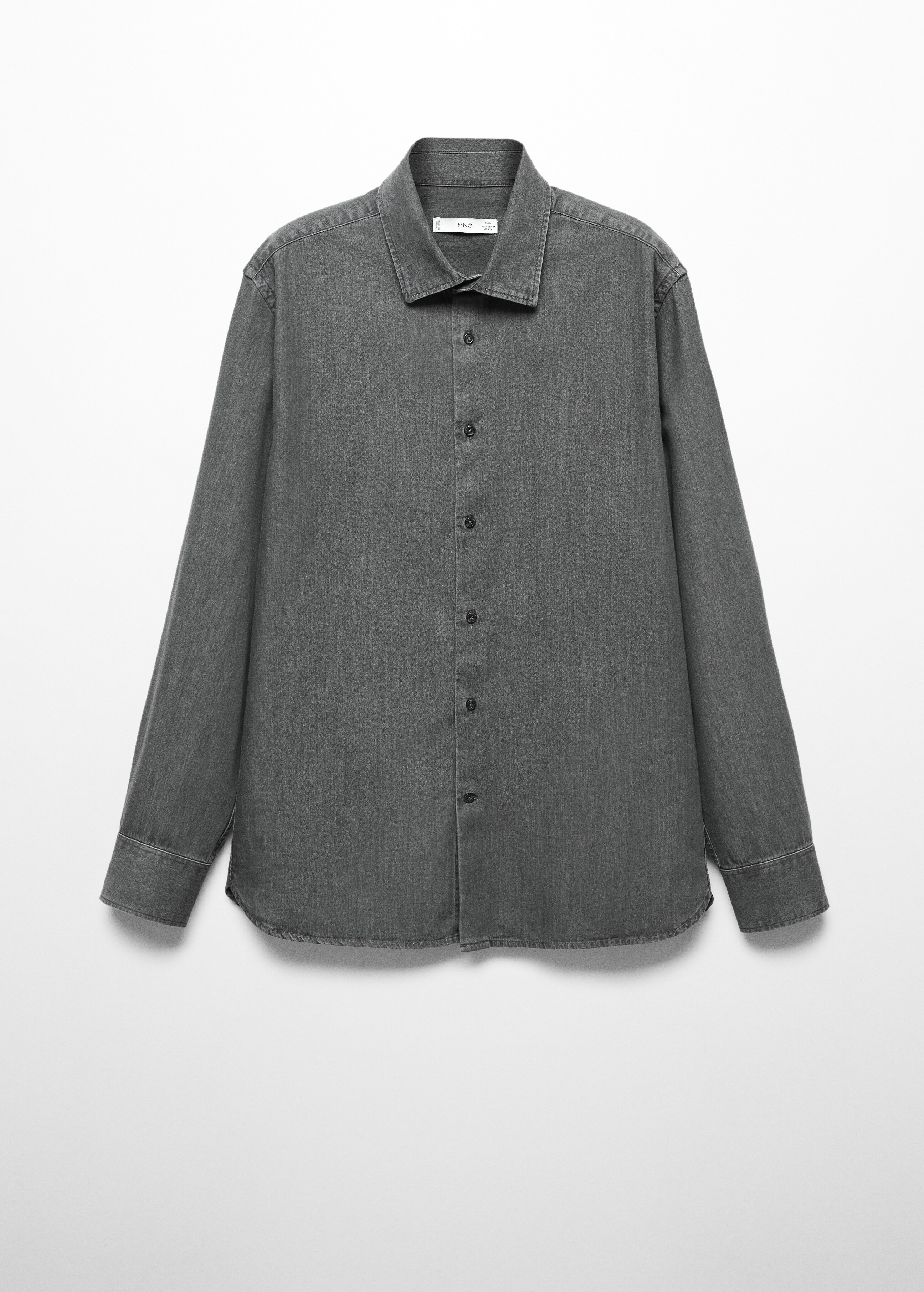 Slim-fit chambray cotton shirt - Article without model