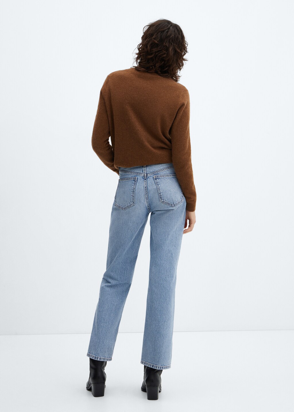 Rechte mid-rise jeans - Achterkant van het artikel