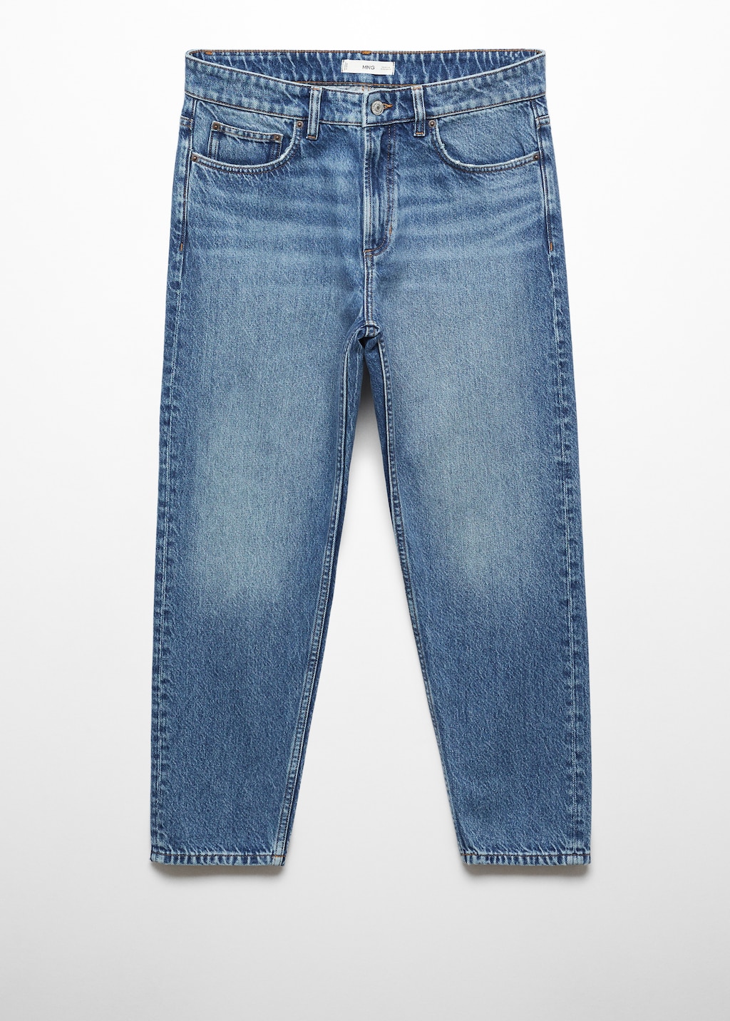 Jeans tapered fit medelmörk tvätt - Artikel utan modell