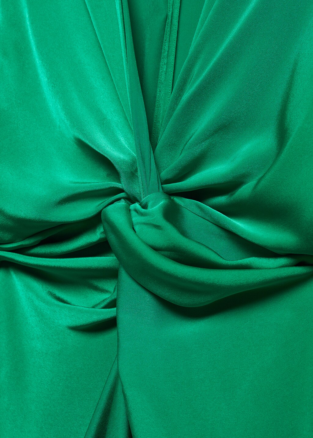 Satin dress with knot - Details of the article 8