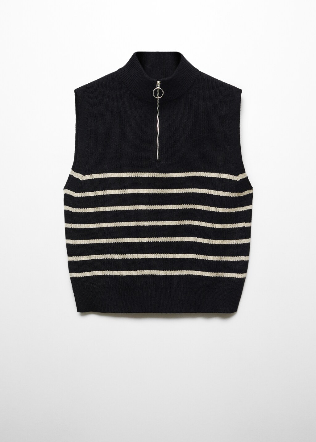 Striped knitted gilet - Article without model