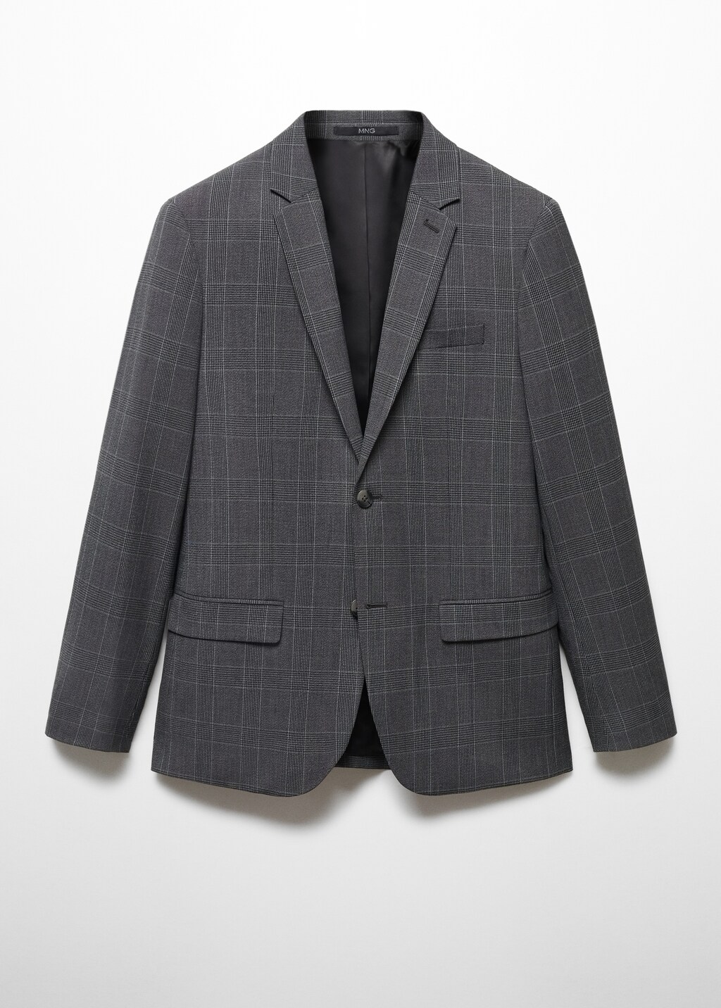 Super slim-fit check suit jacket - Article without model