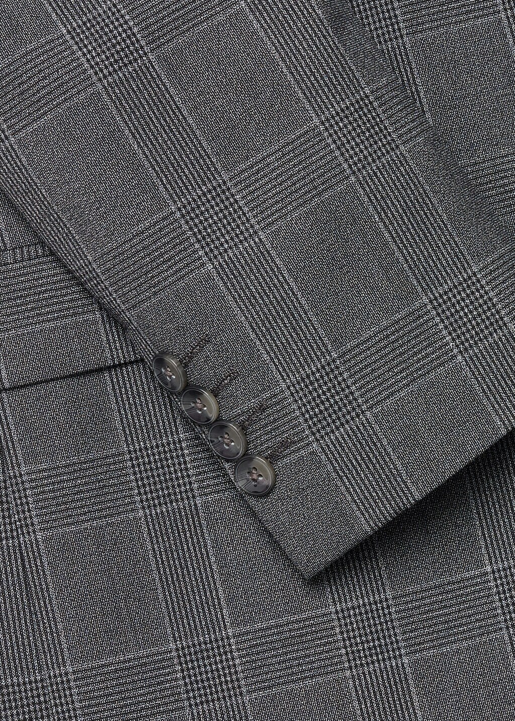 Super slim-fit check suit jacket - Details of the article 0