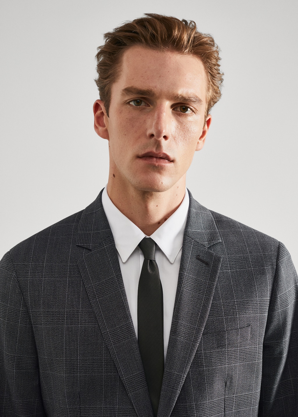 Super slim-fit check suit jacket - Details of the article 1