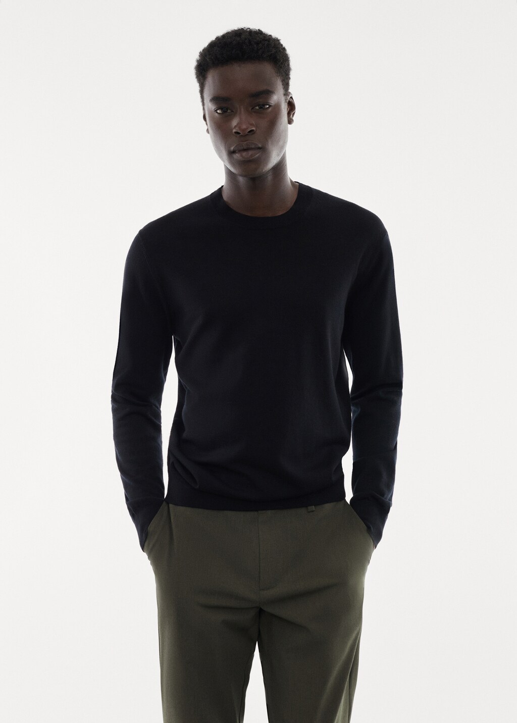 Merino wool washable sweater - Medium plane