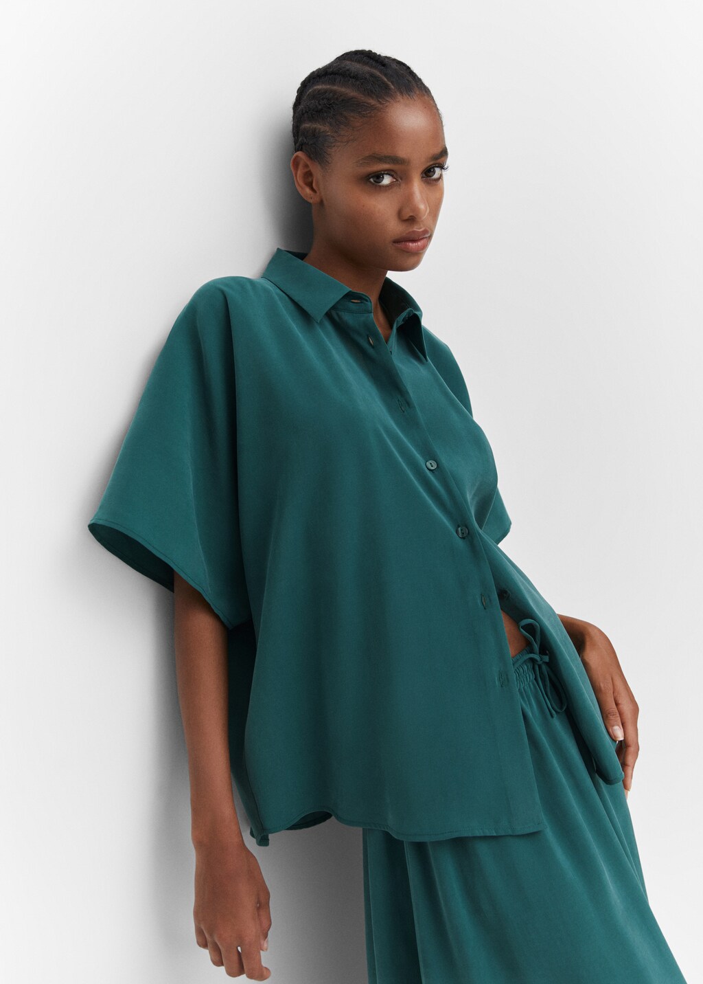 Oversize modal shirt - Details of the article 2