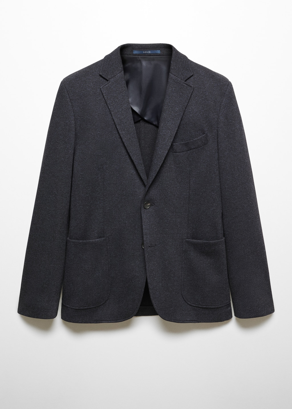 Herringbone slim-fit jacket - Article without model