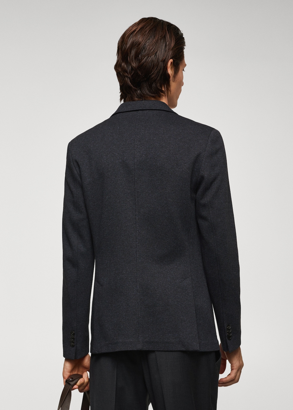 Herringbone slim-fit jacket - Reverse of the article