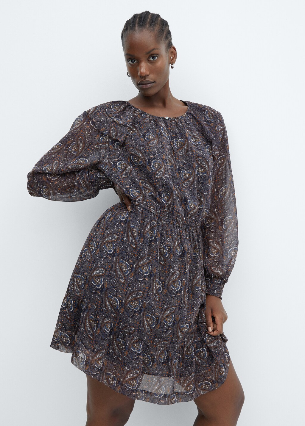 Printed chiffon dress - Details of the article 5