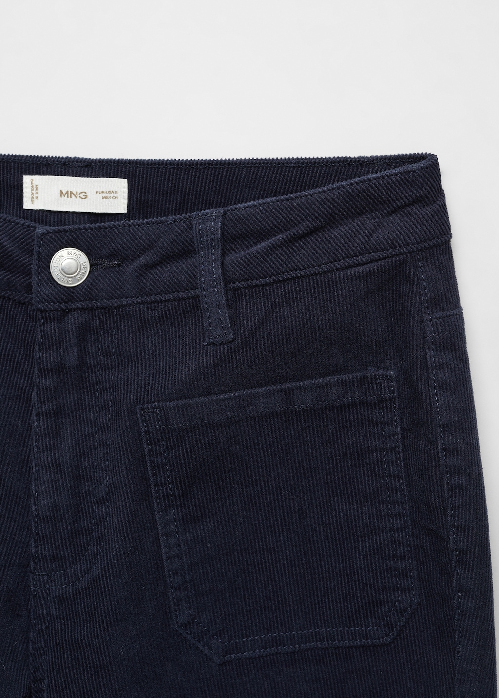 Corduroy straight trousers - Details of the article 8