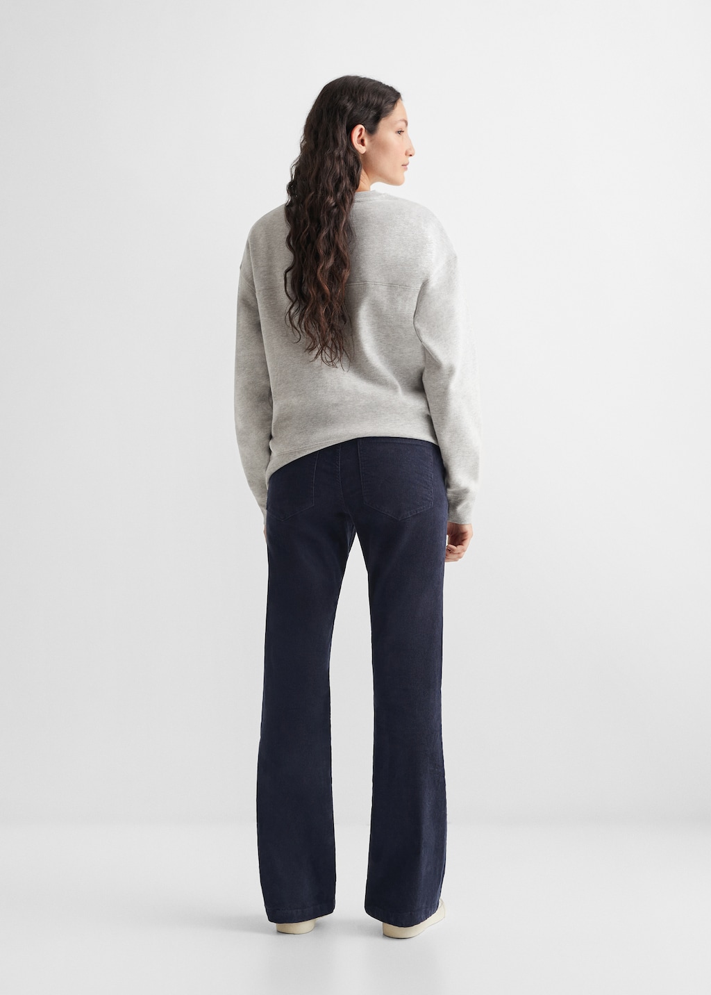 Corduroy straight trousers - Reverse of the article