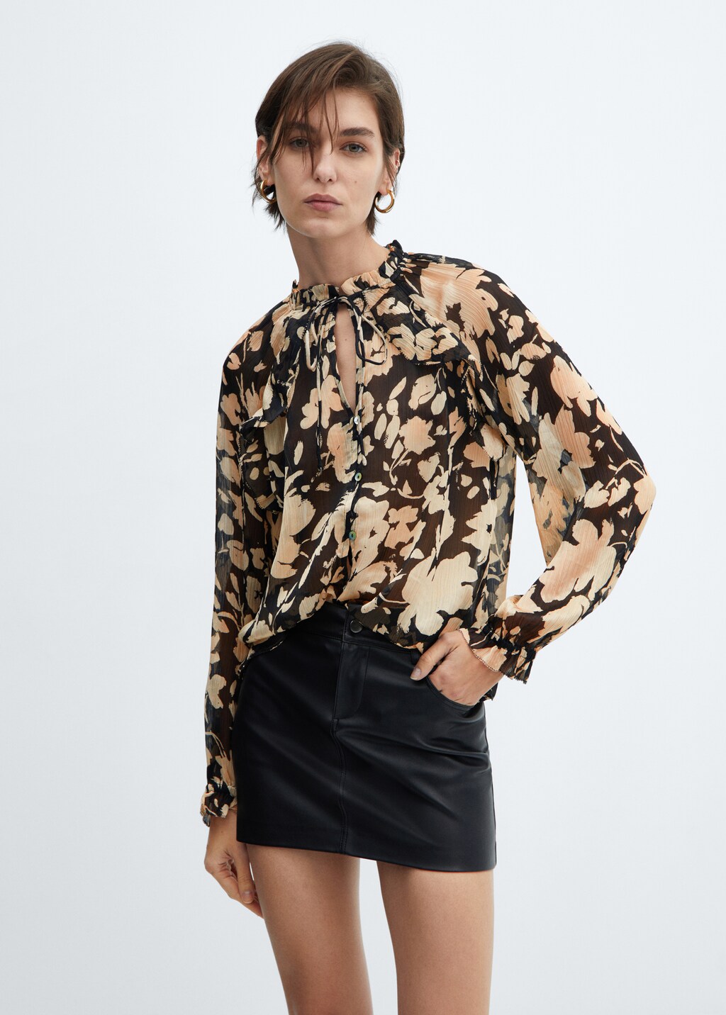 Floral-print flowy blouse - Medium plane