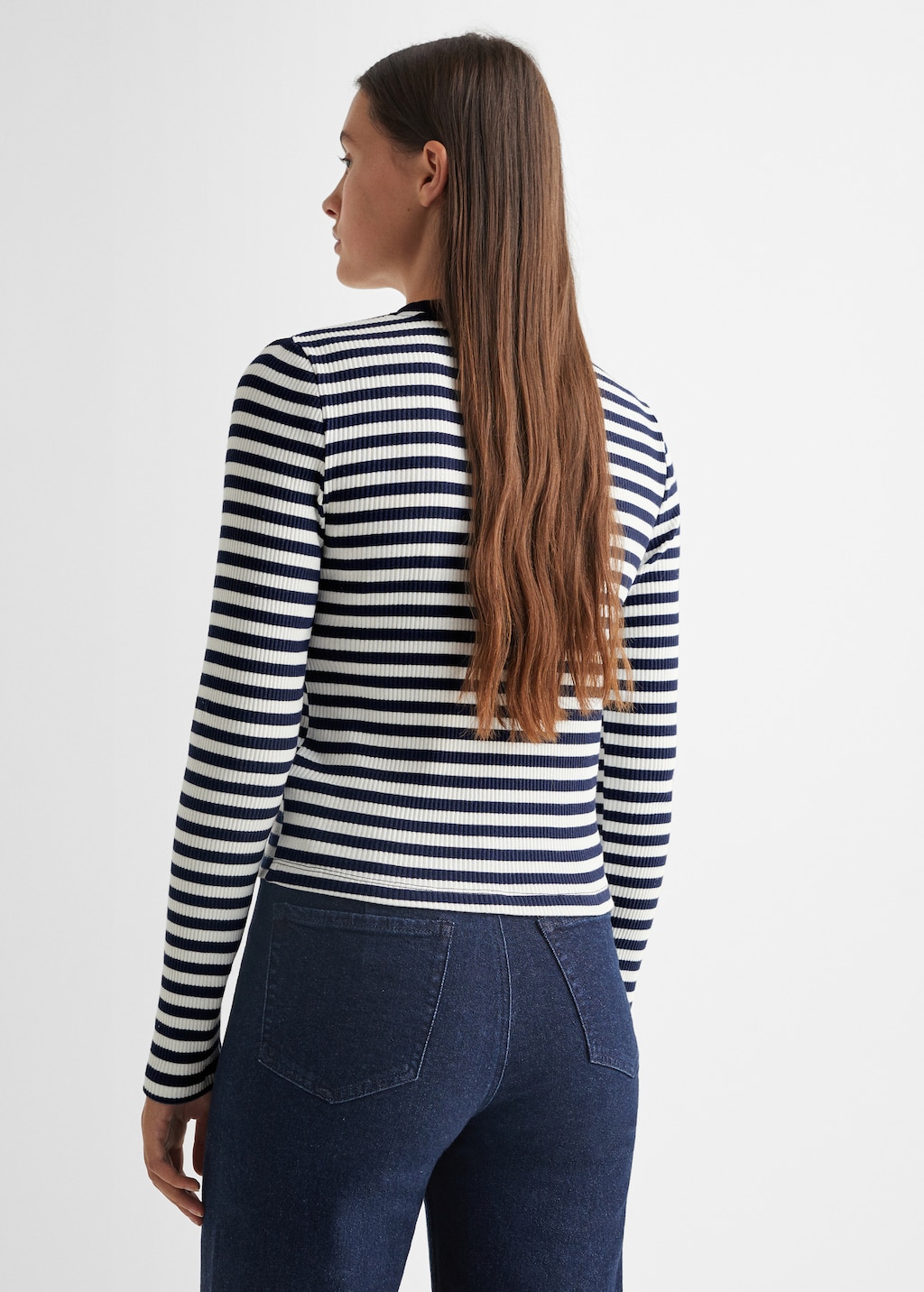 Striped long sleeves t-shirt - Reverse of the article