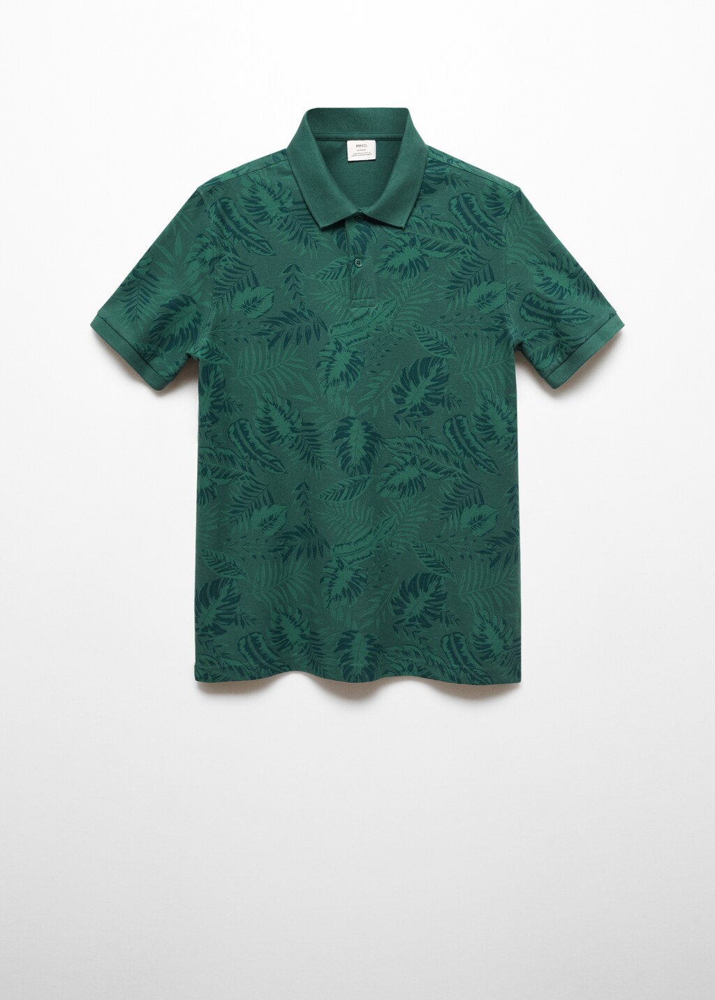 Palm print polo shirt - Article without model