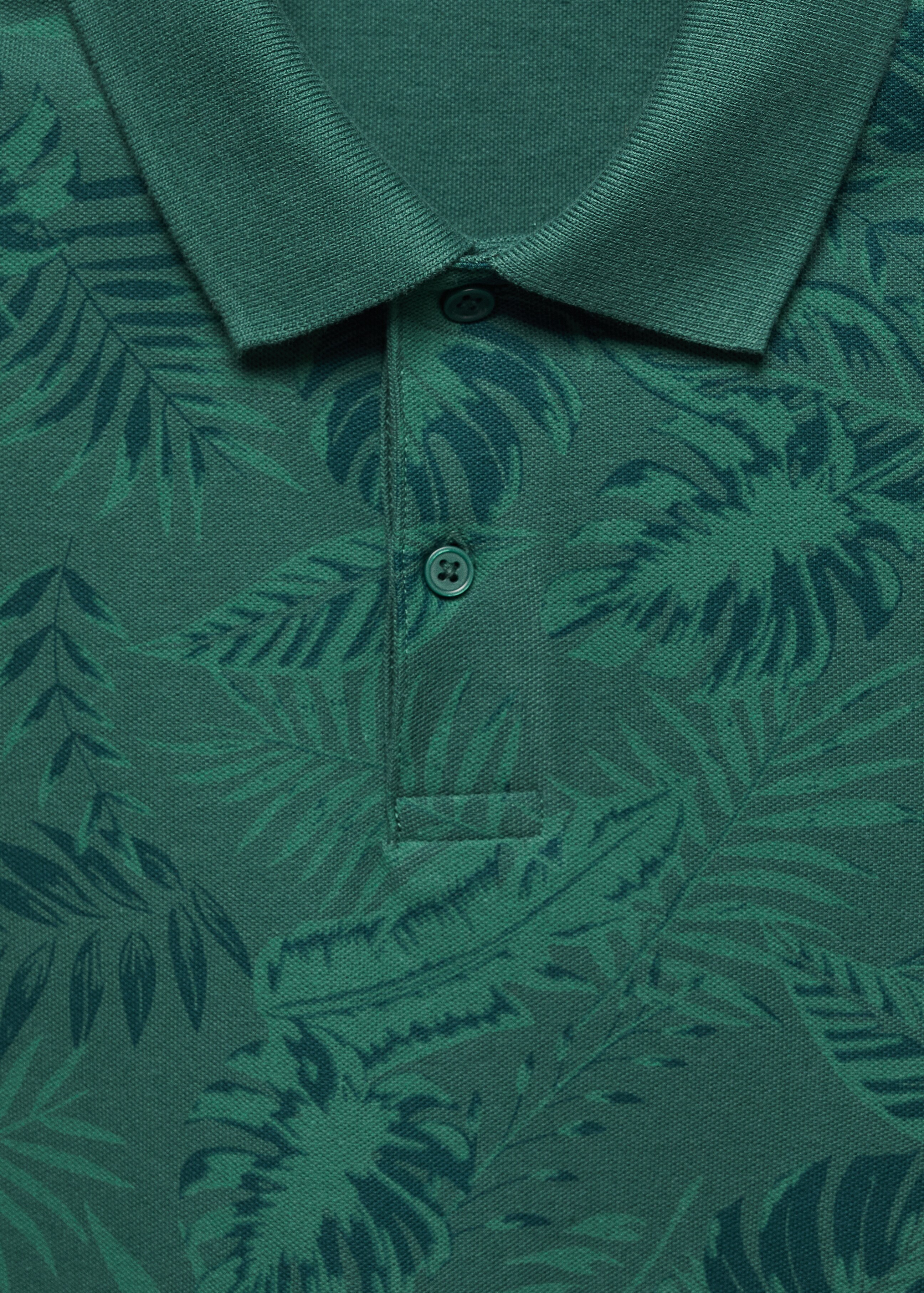 Palm print polo shirt - Details of the article 8