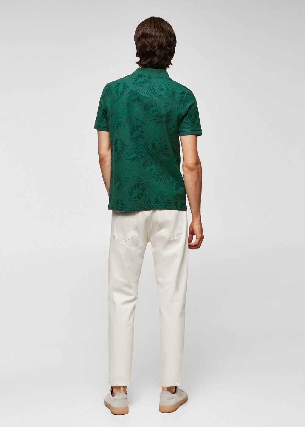 Palm print polo shirt - Reverse of the article